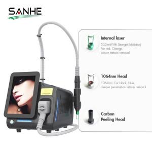 Wholesale Portable 1064nm 532nm Q Switched Nd Yag Laser Tattoo Removal Machine Skin Whitening Pigment Removal Tattoo Remover from china suppliers