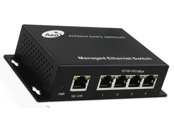 Quality 4 Port Gigabit Ethernet Network Switch  IPC Extender 250m VLAN CBIT Support for sale