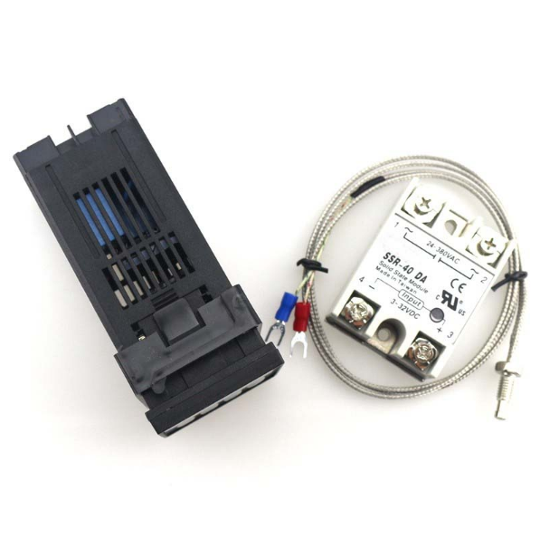 High Quality RKC REX-C100 Digital PID Temperature Controller Thermostat SSR output + 40A SSR Relay + K Thermocouple Screw