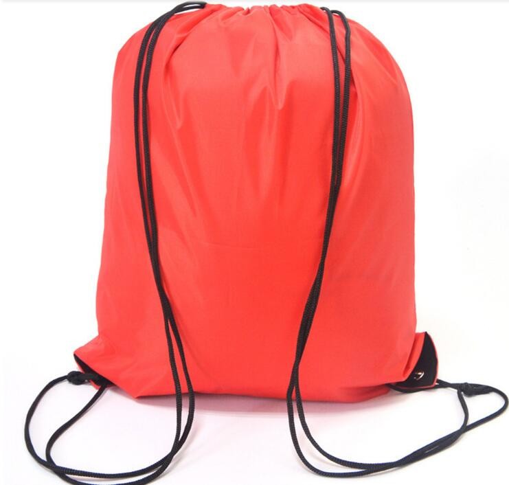 OEM mixed color polyester draw string bag 210D drawstring backpack,Logo polyester foldable reusable tote shopping bag wi