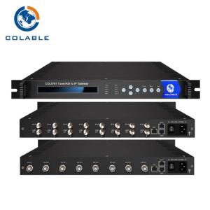 8 Channel DVB IP Gateway MPEG 2 MPEG 4 Tuner ASI To IP MPTS Gateway Converter