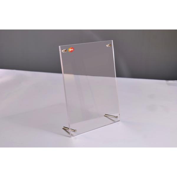 Clear Acrylic Photo Frame 4x6 Size With Glass Photo Frame Standing For Tabletop