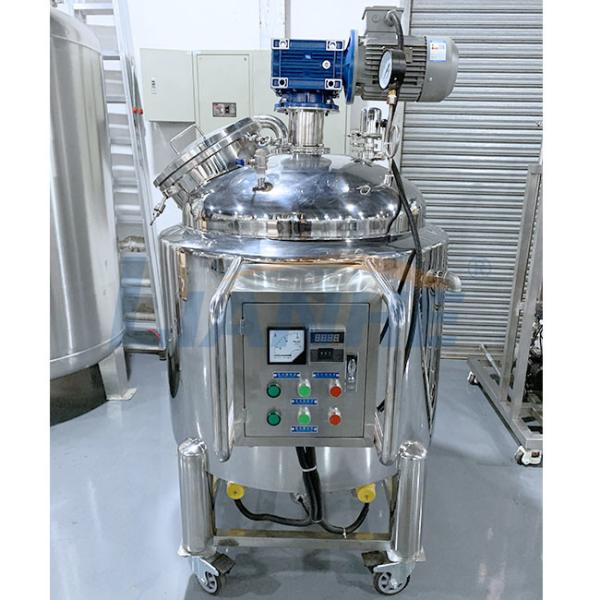 Movable Rustproof Vacuum Homogenizer Mixer For Liquid Soap 200L Electric Heating