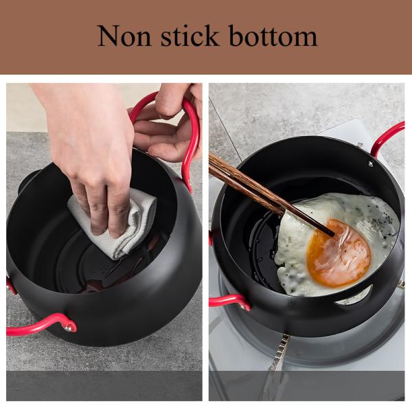 Restaurant Kitchen Deep Frying Pots Round Body Designed Cooking Pot With Filter