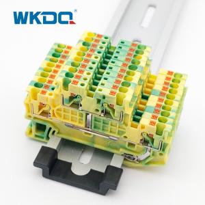 Wholesale 2 Level Push In Din Rail PE Ground Terminal Block JPTTB 1.5 PA66 V0 from china suppliers