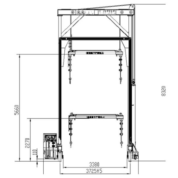 Tilt Type Mobile Container Crane , Container Lifting / Container Handling Crane
