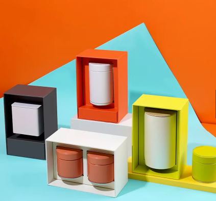 Tube Cylinder Paperboard Cardboard Tea Boxes 99x85mm 99x150mm