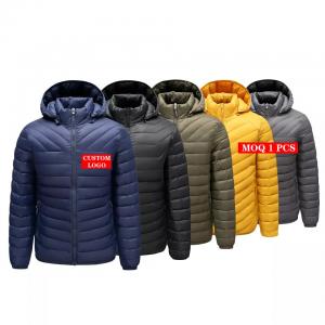 Wholesale knitted clothin Reversible Goose Down Jacket Mens Puffer Jacket Motorcycle Jacket from china suppliers