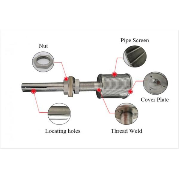 Standard Long Neck Stainless steel Wedge Wire Johnson Screen Nozzle for water ion exchange system