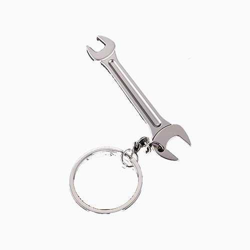 Quality Custom personalize multi function alloy made mini tool wrench bottle opener with steel key key ring, blank engrave logo for sale