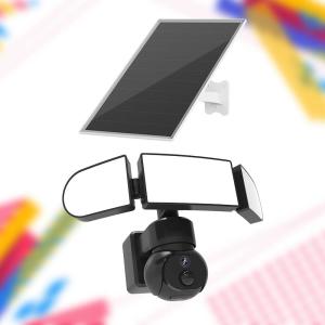 China Built In Battery Home Security Camera Support Human Motion Tracking Solar Floodlight Camera on sale