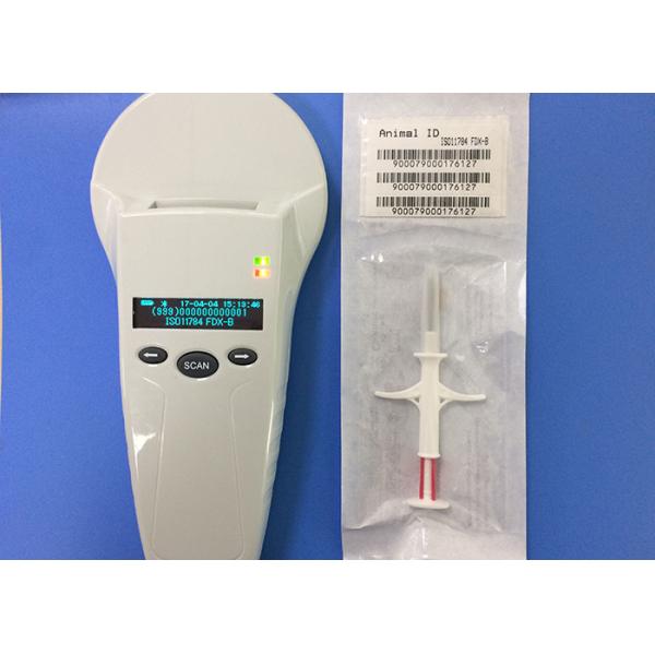 Gray RFID Microchip Scanner Hand Held For Animal Management , 12 Hours Working Time