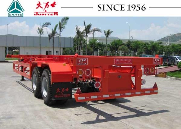 Quality 20 Ft Skeletal Trailers , 2 Axle Container Delivery Trailer For Terminal Use for sale