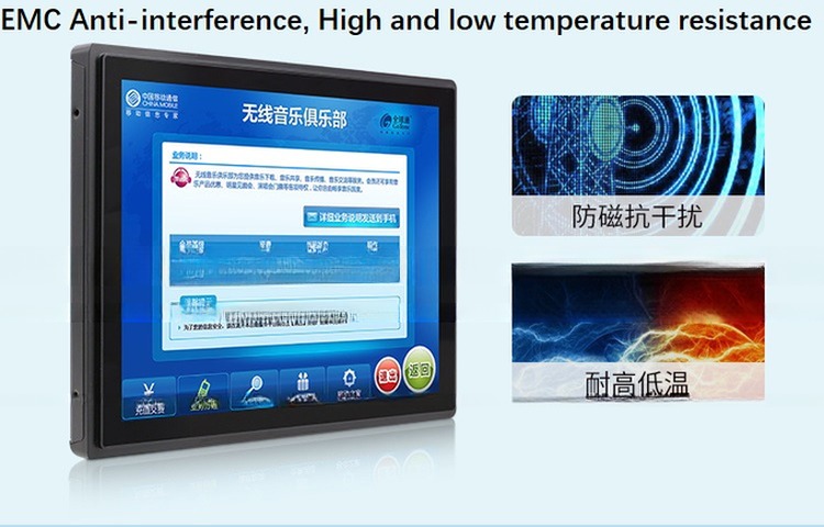 Industrial 21.5" 22" Inch TFT LED LCD Open Frame Capacitive Touch Screen Display Support HDMI DVI VGA RCA Input Ports