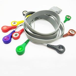 China EDAN SE - 2003 / SE - 2012 16 pin Portable Ecg holter Cables And Leadwires , 10 Leads Snap Type Ecg Machine Accessories on sale