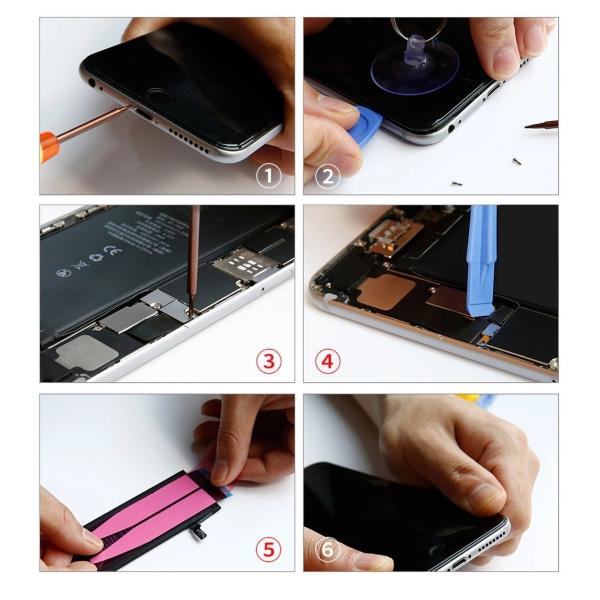 2200Mah Lithium Cell Phone Battery For Apple IPhone 6s 7 8 Repair