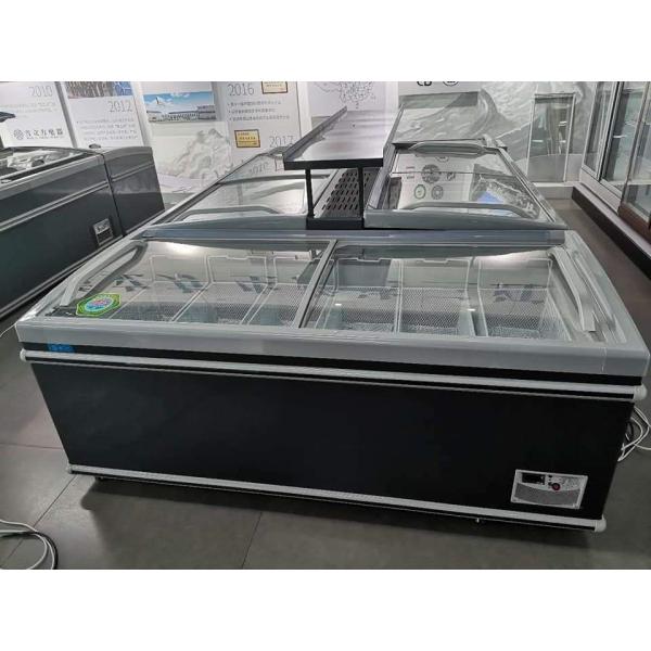 Straight - cooling automatic frost refrigerating frozen preservation horizontal island cabinet