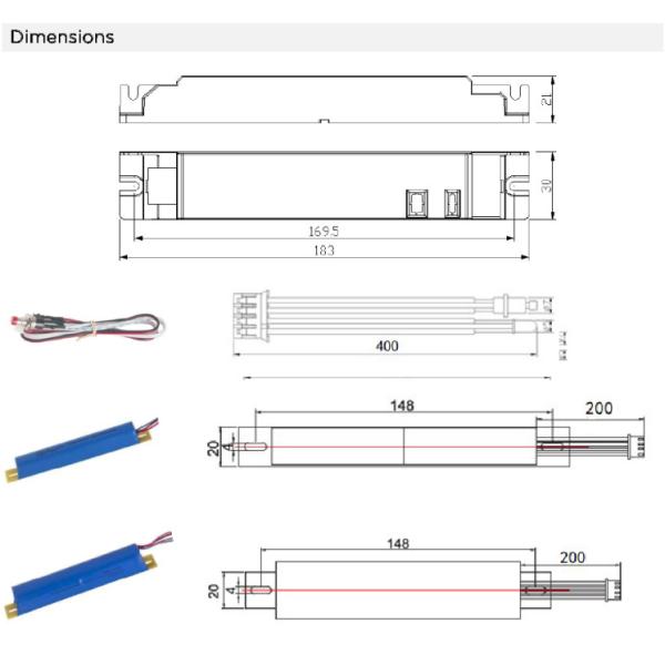 AC 220-240V Emergency Power Module 2-8W EPM8H Lighting Inverter