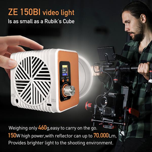 Orange shell 150W handle fill light dual color temperature 2700k-7500k suitable for portrait fill light outdoor