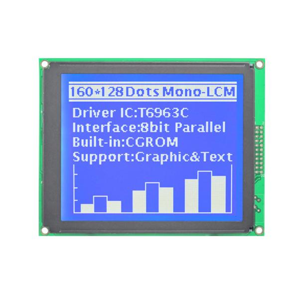 Quality Parallel Port Graphic LCD Module , 160×128 Monochromatic Lcd Display for sale