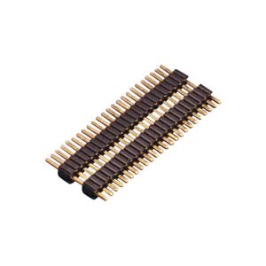 China Breakable Male Straight Gold Plated Black Pin Header Connector 1-40p 2.54mm on sale