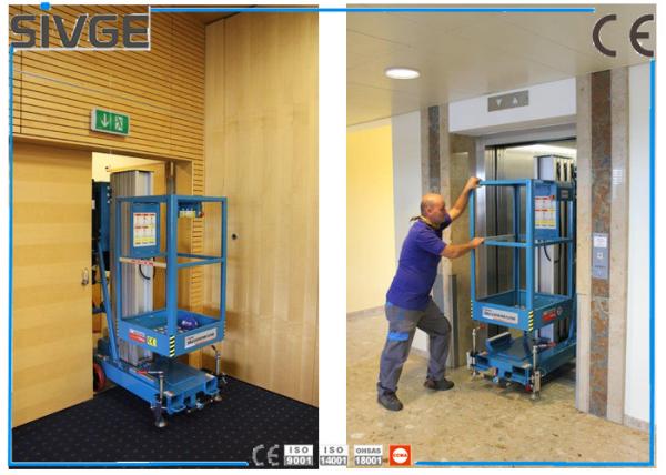 Quality 1 Person Worrking Aerial Work Platform 136kg Rated Load With Easy Loading Device for sale
