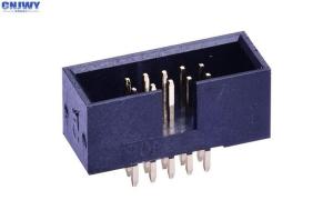 China DIP10 Pin  Box Header Connector Contact Resistance 20 MΩ Max Current Rating 1.0AMP on sale