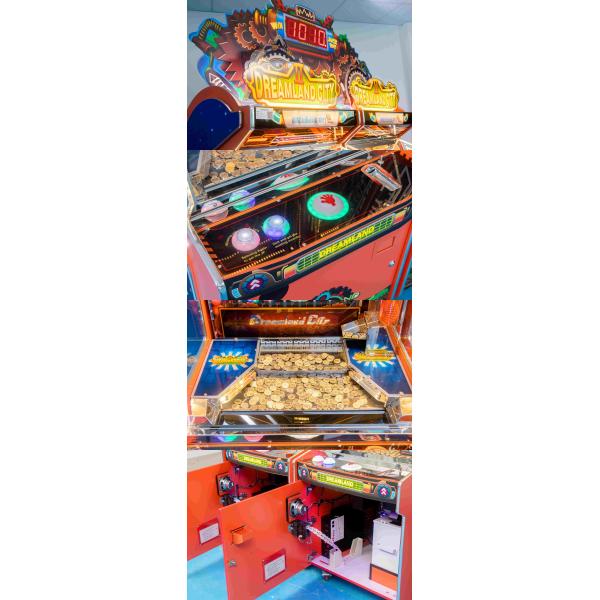 Dreamland City 2 Player Jackpot Ticket Arcade Game Machine Coin Pusher