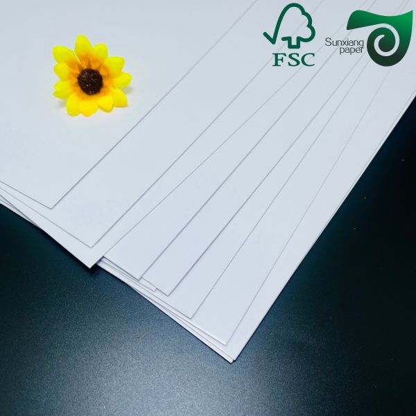 FSC Recyclable White C2S Coated Art Paper 300gsm 350gsm High Gloss Polished Finish