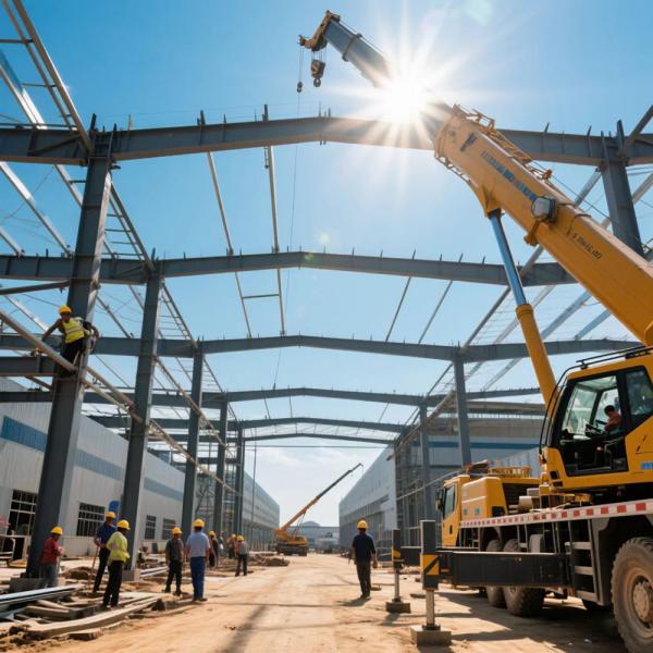 Large Span Prefabricated Steel Structure Warehouse Building Quick Assembly