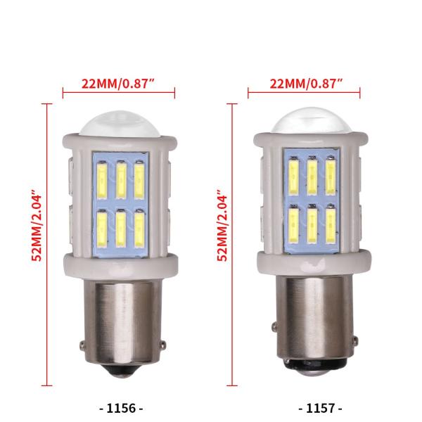 27SMD 1156 S25 LED Tail Light Bulbs , 864lm Turn Signal Lights