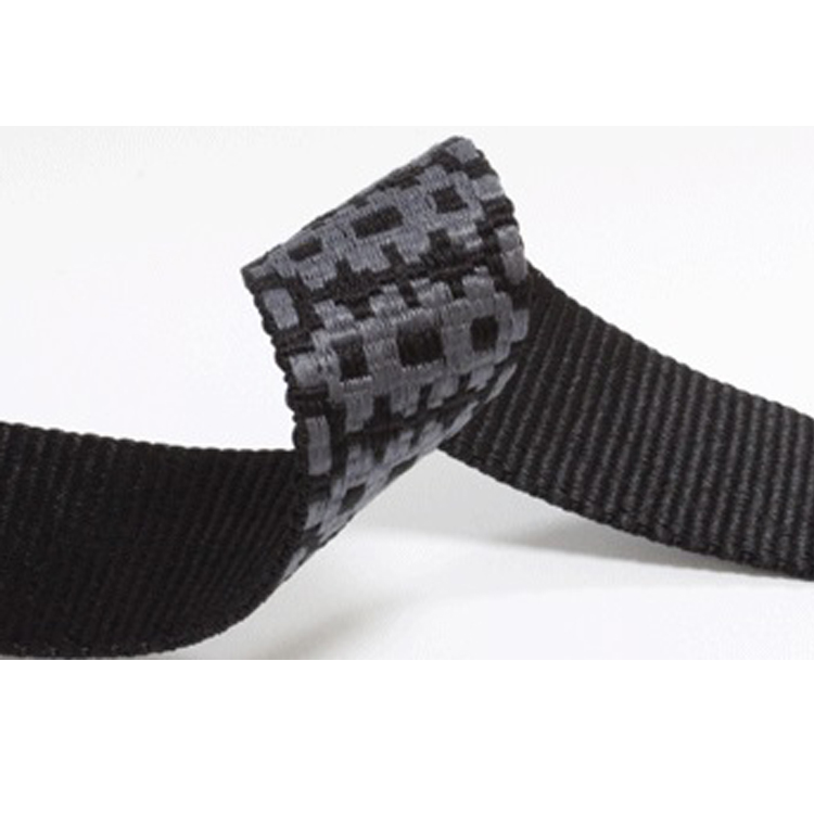 High Tenacity Jacquard Webbing 100 Polyester Black Elastic Loops For Shoes