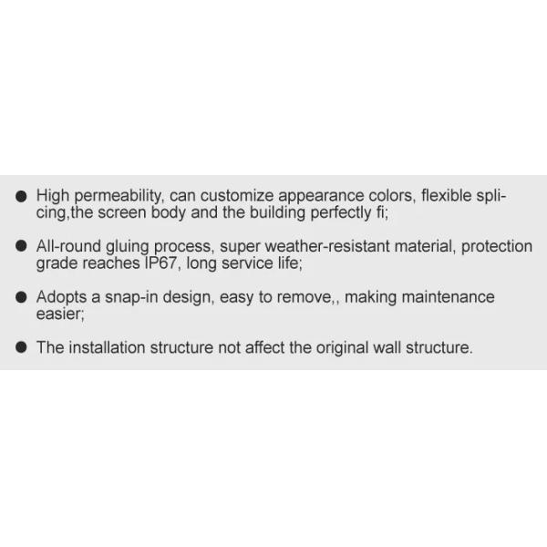 P40 P50 P55 P80 Facade Lighting Led Mesh Screen Rgb Flexible Led Curtain