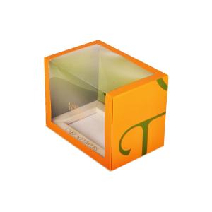 Wholesale Rectangle Custom Cake Boxes With Window 350g Coated Paper Material from china suppliers