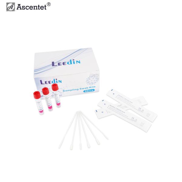 New Nylon / Cotton Material Medical Swab Saliva Sample Collection Kit Tube