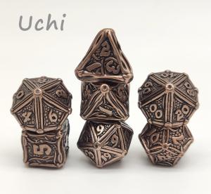 Nontoxic Practical Custom Metal Dice Set , Wear Resistant Metallic Game Dice