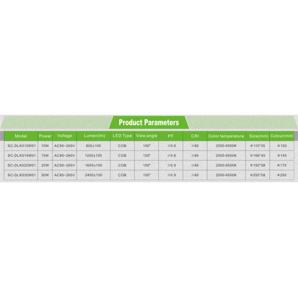 115mm indoor lighting LED COB downlight 10W