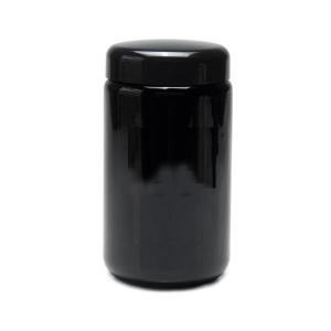 China Flower Packaging Black Glass Containers 4oz Flower Uv Glass Jar Custom Container on sale
