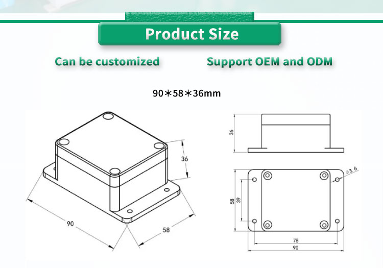 UBIS-63Y RS485 UNIVO Analog/Digital Inclinometer for Dual Axis Inclination Detection