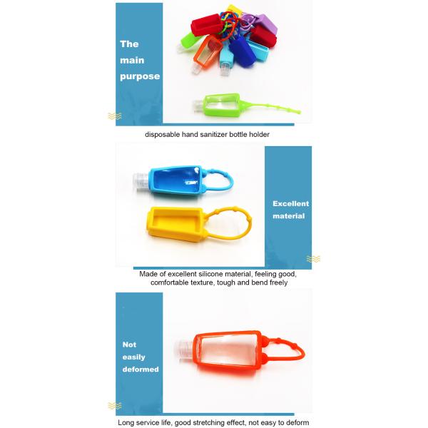 Hot Cute 30ml 1oz pet Portable empty Children hand sanitizer plastic bottle with silicone case