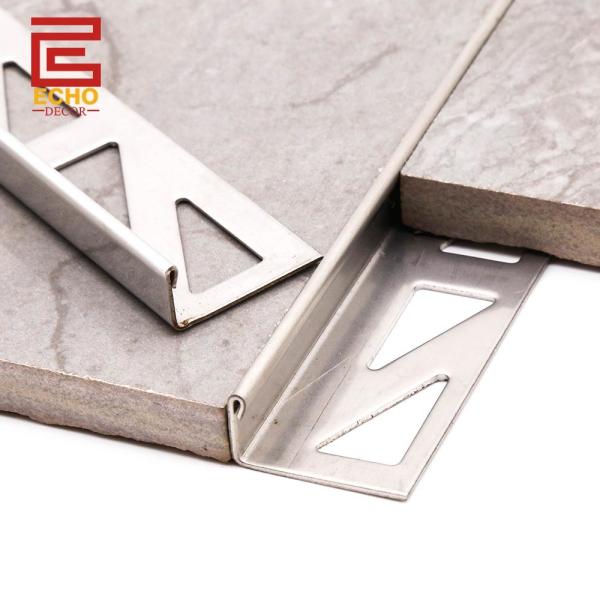 Metal Silver Edge Tile Trim Floor Ceramic Tile End Trim Profiles