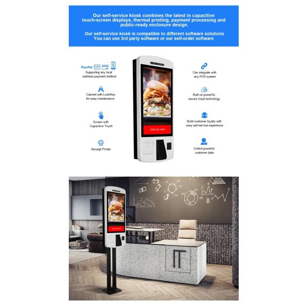 Indoor Multi Function Digital Signage , Floor Standing Digital Signage Kiosk