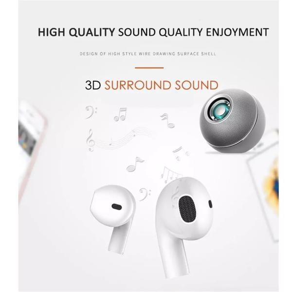 Black Color TWS Bluetooth Earbuds USB Earphone For Android / IOS Systerm