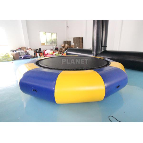 3m Kids Inflatable Water Games Floating Trampoline With Ladder