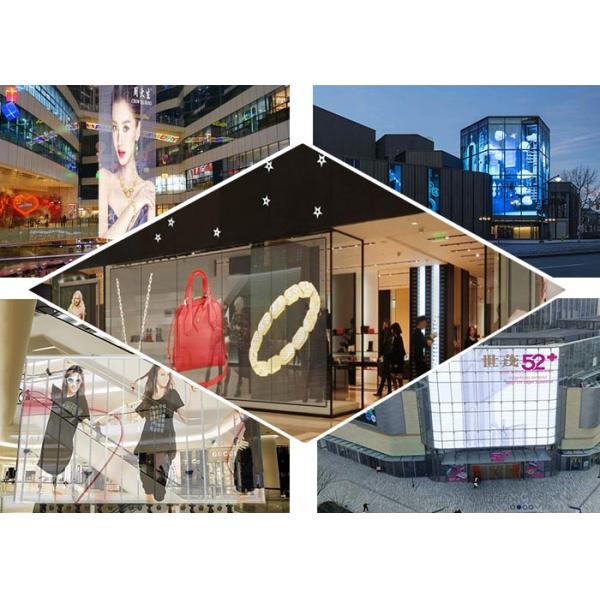 Aluminum Transparent LED Screens 80% Transparency Glass / Window Advertising
