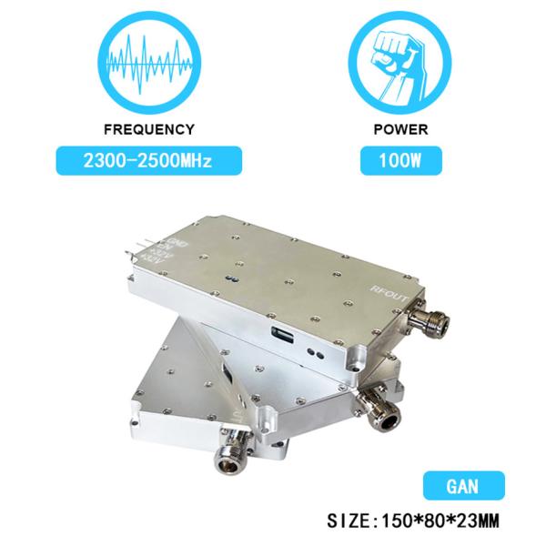 2.4G 4G 100W 2300-2500MHz GaN RF Power Amplifier Drone Counter Module for Anti Drone System Mavic3 Fpv Djis Autel Anti Fpv With Isolation Protector