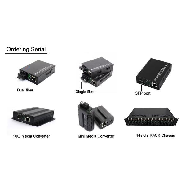 10/100Mbps Fiber media converter SM Duplex SC 20km with DC power