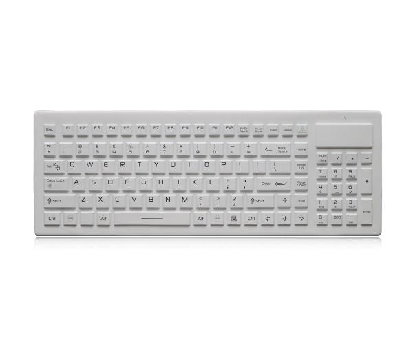 Quality 2.4GHz Wireless Medical Keyboard IP68 With Numeric Keypad Silicone Keyboard for sale