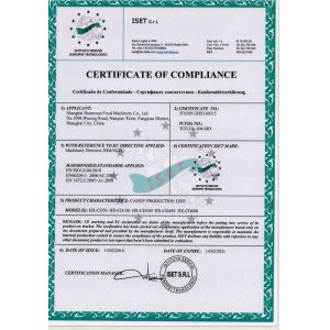 Shanghai Huanxuan Food Machinery Co., Ltd. Certifications