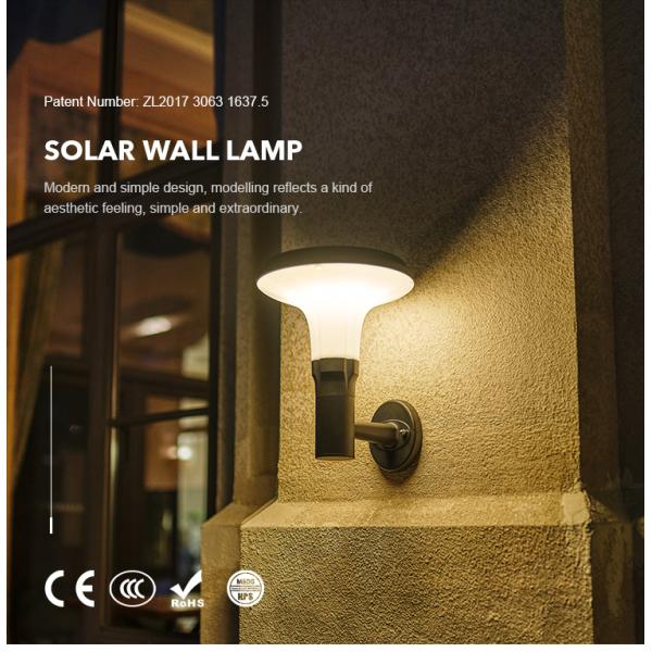 Exterior Wireless Metal Solar Wall Mounted Solar Light IP65 Waterproof For Courtyards
